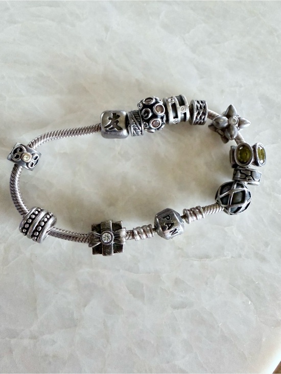 Pandora Jewelry - Pandora Sterling Silver Charm Bracelet with 12 Charms